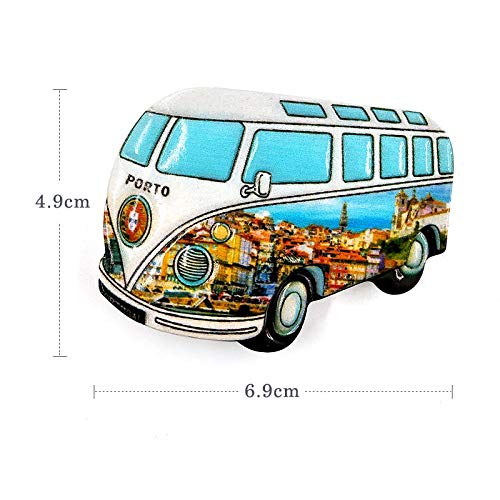 Lorenory Imanes Nevera Craft autobús imán for los niños del Recuerdo del Turismo Resina Pegatinas en el refrigerador magnético Home Decor Juguete