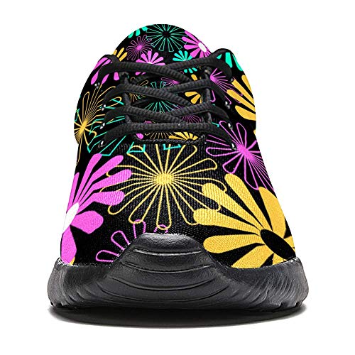 LORVIES - Zapatillas de deporte para hombre con diseño de flores de molino de viento, (multicolor), 44.5 EU