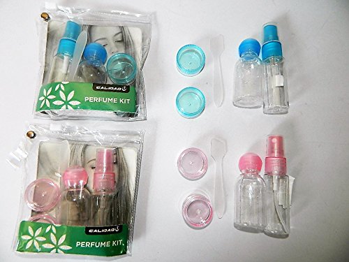 Lote de 2 estuches de viaje para mujer y hombre – Bolsa de plástico para avión