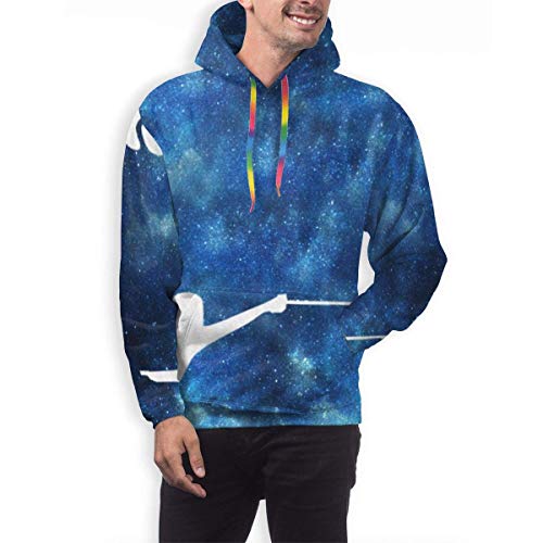 Love girl Galaxy Blue Platinum Esgrima Moda Hombre Sudaderas con Capucha Deportivas Deporte de Invierno Sudadera Pullover
