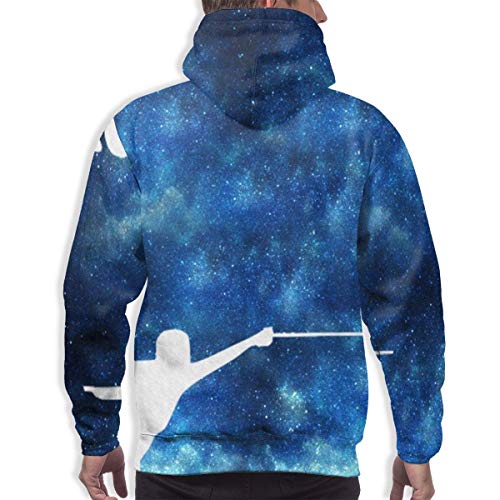 Love girl Galaxy Blue Platinum Esgrima Moda Hombre Sudaderas con Capucha Deportivas Deporte de Invierno Sudadera Pullover