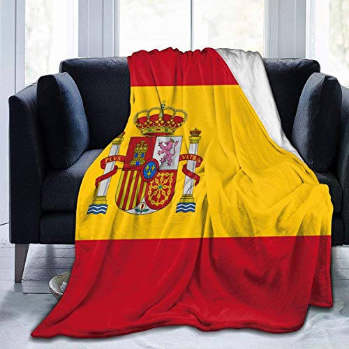 LOVE GIRL Manta Bandera de España Manta de Manta Manta de Terciopelo Ultra Suave Manta de Cama Ligera y cálida de Primera Calidad para sofá Cama Sala de Estar