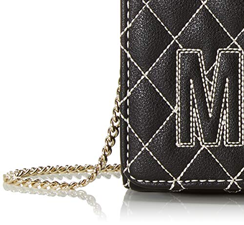 Love Moschino Borsa PU, Bolsa de mensajero para Mujer, Negro (Nero), 13x23x6 centimeters (W x H x L)