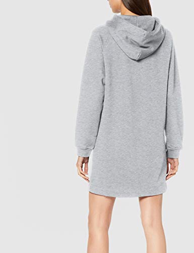 Love Moschino Logo and Heart Print_Long Sleeve Hooded Dress Vestido, (Light Grey A699), 40 (Talla del Fabricante: 42) para Mujer