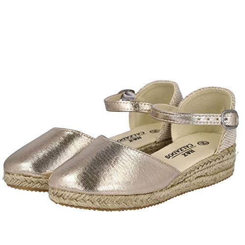 L&R SHOES - L&R SHOES 442-11 Alpargata Valenciana NIÑA - Sintético para: NIÑA Color: Oro Talla: 27