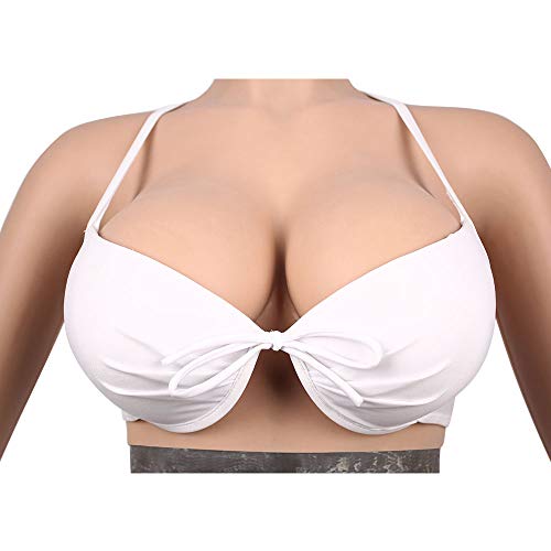 LUCKFY Las Formas del Pecho de Silicona Crossdresser - La Mitad del Cuerpo usable D Cup - Pecho Artificial Pechos Falsos para Travestismo Transgénero mastectomía del Pecho del reforzador,B