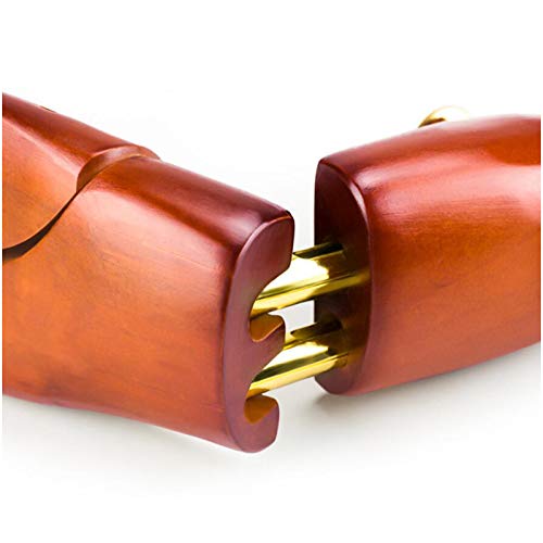 LUCKFY Los árboles de Calzado de Hombre - Doble Tubo Ajustable de Madera del Cedro Botas Trees - Árbol del Zapato del Zapato de Madera Camilla Shaper para Hombres y Mujeres, 1 par,L