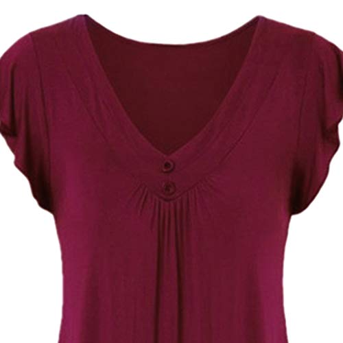 Luckycat Mujer Camiseta Deportiva Camiseta Mangas Corta Top Deportivo Mujer Camisas Mujer de Vestir Camiseta Tirantes Mujer Basica Gym t Shirt Sportshirt Blusas Mujer Tallas Grandes