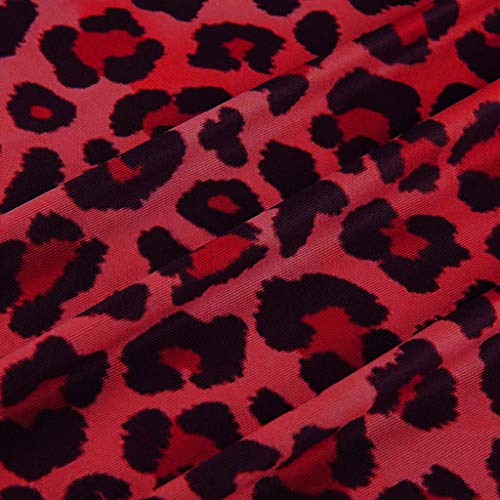 Luckycat Mujer Estampado de Leopardo Camisetas Tirantes Sin Mangas Camisas Blusas Vintage Algodón T Shirt Tops