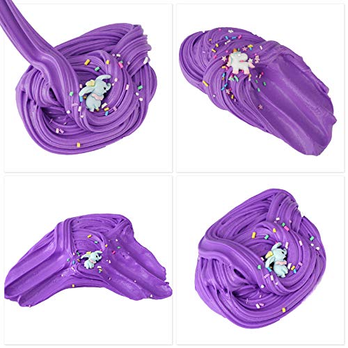 Luclay Fluffy Slime Putty Slime, 4 Paquetes Kit de Limo de Mantequilla Suave Juguetes para aliviar el estrés para niños Adolescentes Adultos para aliviar el estrés, Ejercicios de Manos y Dedos