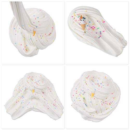 Luclay Fluffy Slime Putty Slime, 4 Paquetes Kit de Limo de Mantequilla Suave Juguetes para aliviar el estrés para niños Adolescentes Adultos para aliviar el estrés, Ejercicios de Manos y Dedos