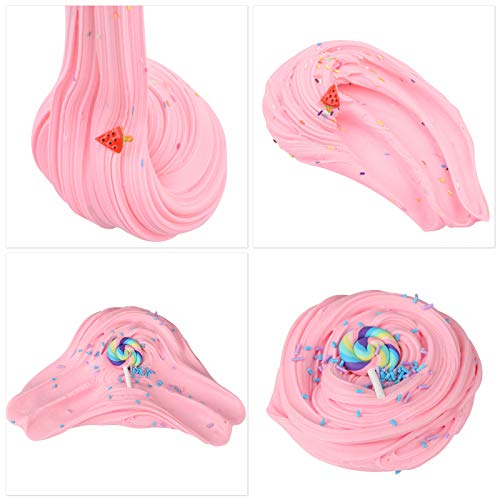 Luclay Fluffy Slime Putty Slime, 4 Paquetes Kit de Limo de Mantequilla Suave Juguetes para aliviar el estrés para niños Adolescentes Adultos para aliviar el estrés, Ejercicios de Manos y Dedos