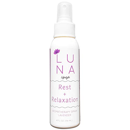 Luna Lifestyle Luna lavanda aromaterapia Spray – Ideal para Yoga, para la almohada, relajación, dormir, y habitación Spray – 100% Pure lavanda aceite esencial Mist – 10% a Caridad.
