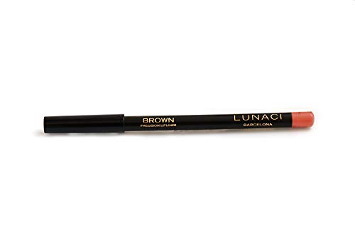 LUNACI Barcelona Perfilador de Labios en 6 Colores Lipliner Perfilador de Labios, Larga Duración Con Vitamina E (Color: Brown)