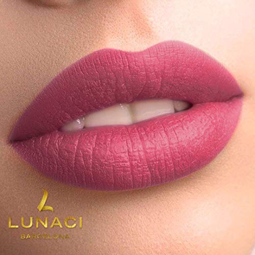 Lunaci Barcelona Pintalabios Mate, tonos vibrantes, textura ligera, hipoalergénico ULTRA MATE VEGANO (RED MV-07)