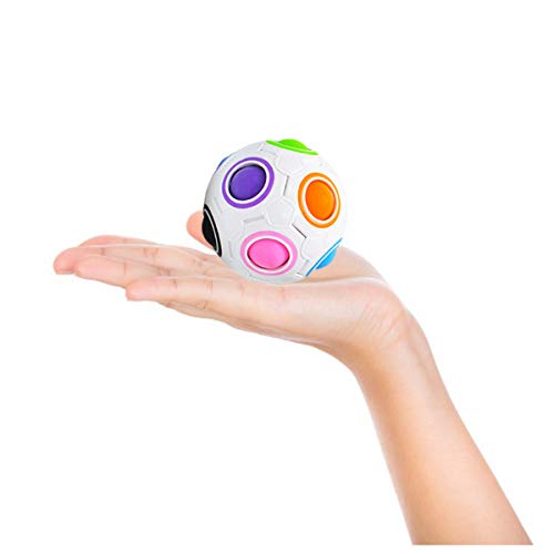 lunaoo Magic Rainbow Ball Puzzle, 4 Piezas Spherical Cube Juguete para Niños