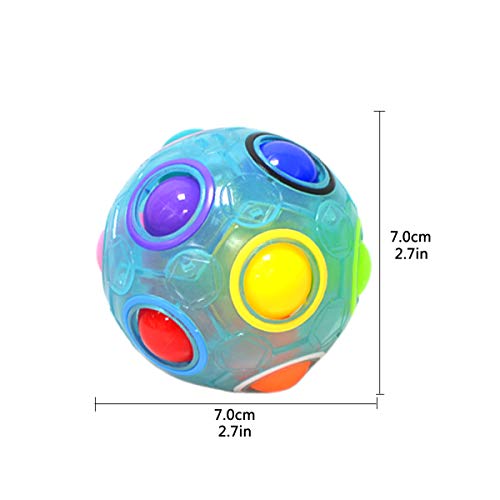 lunaoo Magic Rainbow Ball Puzzle, 4 Piezas Spherical Cube Juguete para Niños