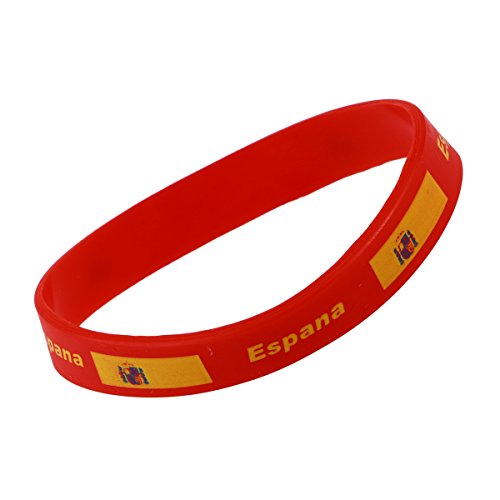 LUOEM Pulsera de silicona inspirada Pulsera de goma Moda Deportes Pulsera, Unisex Moda de adulto adolescente Suprema para Copa Mundial 2018 Paquete de 6 (España)