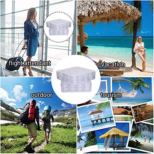 Luoistu 64 Pcs 5 ml Envases Cosméticos Vacíos, Latas de Plástico Transparente, para Lápiz Labial, Sombra de Ojos, Muestras de Cosméticos