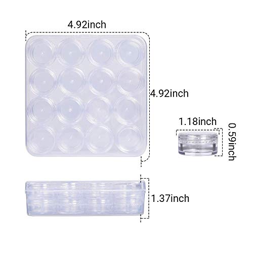Luoistu 64 Pcs 5 ml Envases Cosméticos Vacíos, Latas de Plástico Transparente, para Lápiz Labial, Sombra de Ojos, Muestras de Cosméticos