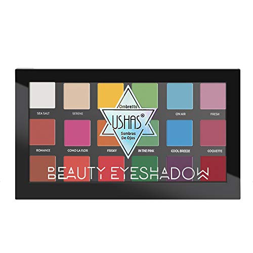 LUOLENG Paleta de sombra de ojos a prueba de agua con 18 colores, paleta de maquillaje de alta pigmentación con no floración para principiantes y maquilladores profesionales