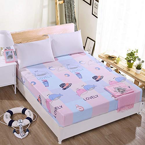 LUOYLYM Textiles Para El Hogar Sábanas De Algodón 100% Sábana A Rayas Funda De Colchón Sábana De Color Sólido Sábana Ajustable Colcha Doble Full Queen K6Sheets200cm*220cm+27cm