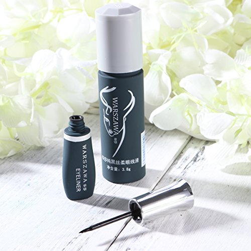 Lurrose 1pcs 3.8g ojos suaves,impermeables,maquillaje,líquido,lápiz,mujer negra,vestido de mujer.