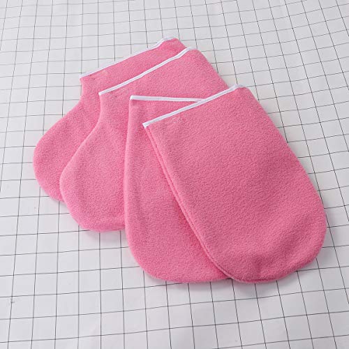 Lurrose 2 pares de guantes de tela de cera de parafina Calcetines Terapia de calor Tratamiento de spa Manopla