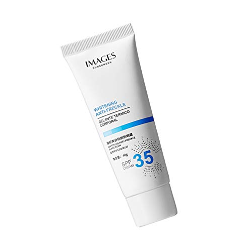 Lurrose 2Pcs Crema Solar Hidratante SPF 35 Blanqueamiento Abti-Pecas Protector Solar Loción Facial para Cosméticos de Piel Facial Seca Y Sensible Viajes de Verano (Blanco)
