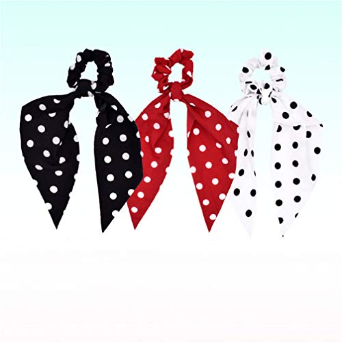 Lurrose - 3 piezas de cintas para el pelo para coleta con lazos para el pelo, accesorios para mujeres y niñas