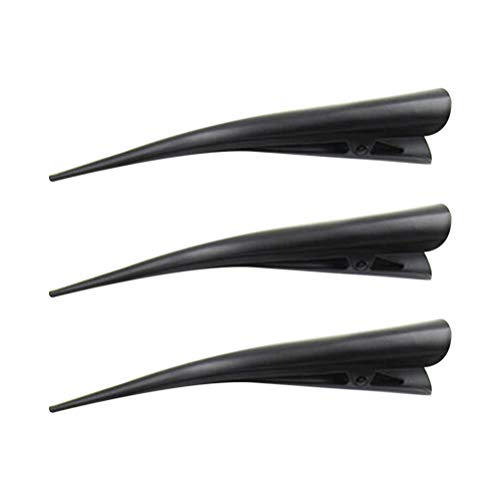 Lurrose 3pcs pinzas de pelo de pico de pato de metal pinzas de pelo de cocodrilo pasadores de cocodrilo pinzas para cortar el cabello para niñas