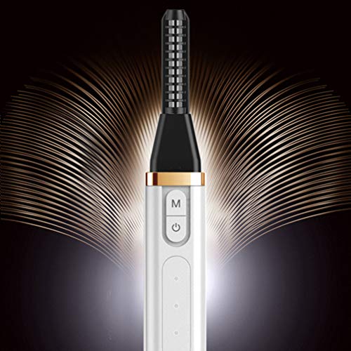 Lurrose Rizador de Pestañas con Calefacción Rizador de Pestañas Rizador de Pestañas con Calefacción Eléctrica Mini Rizador de Pestañas Herramienta de Belleza Portátil