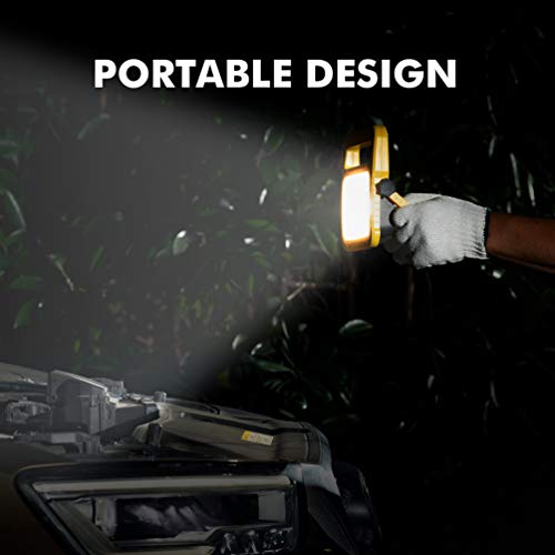 LUTEC Lámpara de Trabajo de LED Portátil 11 Vatios Equivalente Luces de IP54 A Prueba de Agua Lámpara de Construcción 1040LM 5000K Iluminación Blanca del Sitio de la Luz del Día para Taller