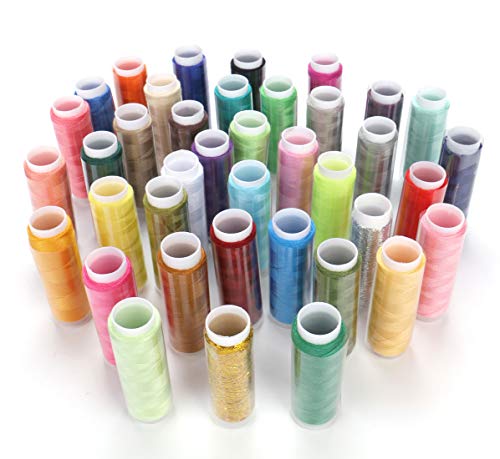 Luxbon Hilos de Coser de Poliéster para Costura 39 Bobinas Surtidas