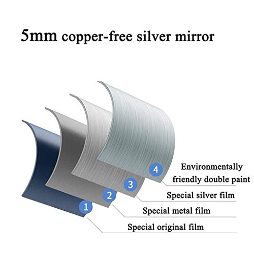 Luz de Espejo de baño iluminada con LED, Espejo Grande Apósito de Afeitar Resistente al Agua Espejo de vanidad de Pared antiniebla Interruptor táctil Inteligente, Dormitorio Sala de Estar Pasillo Cua