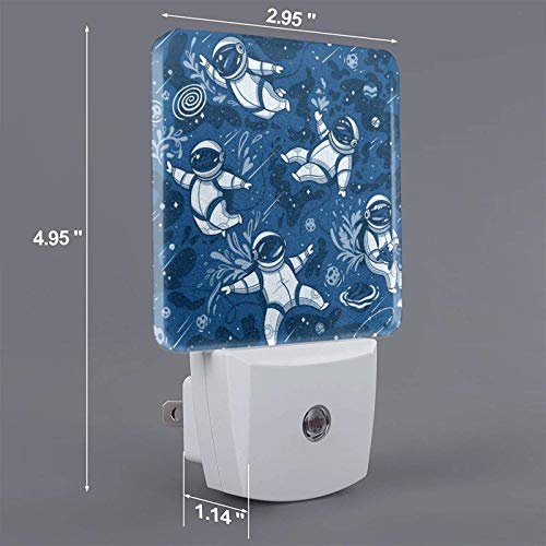 Luz de noche LED Space -Sos Lámpara con sensor automático de anochecer a amanecer para dormitorio, baño, cocina, pasillo, escaleras (plug-in)