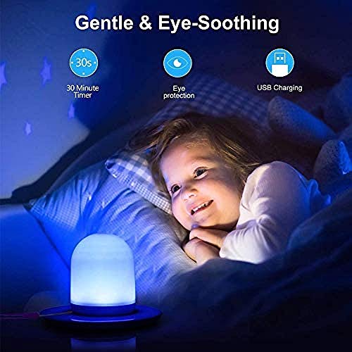 Luz De Noche para NiñOs con Control Remoto La Luz De Noche Led Recargable por USB PortáTil Puede Colgar La Luz De Noche RGB Se Puede Apagar AutomáTicamente DespuéS De 30 Minutos