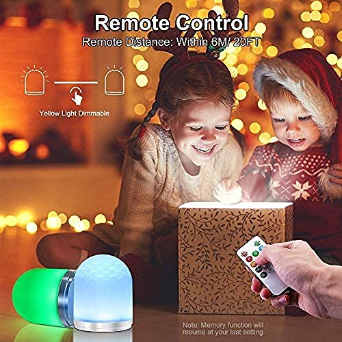 Luz De Noche para NiñOs con Control Remoto La Luz De Noche Led Recargable por USB PortáTil Puede Colgar La Luz De Noche RGB Se Puede Apagar AutomáTicamente DespuéS De 30 Minutos
