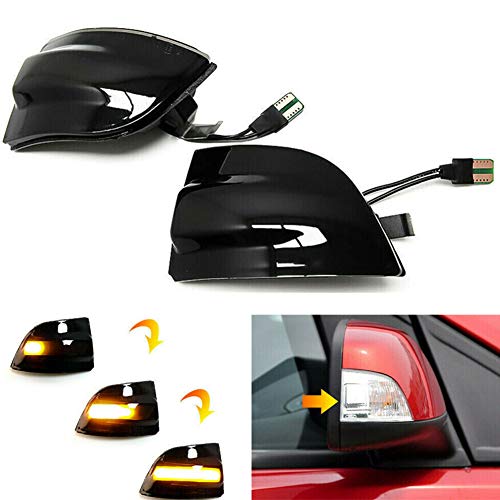 Luz de señal de giro LED dinámica, indicador de espejo retrovisor de ala lateral, luz intermitente para F-ord Focus 2 MK2 2004-2008, F-ord Focus 2 C-MAX 2003-2007, F-ord C-MAX 2007-2010