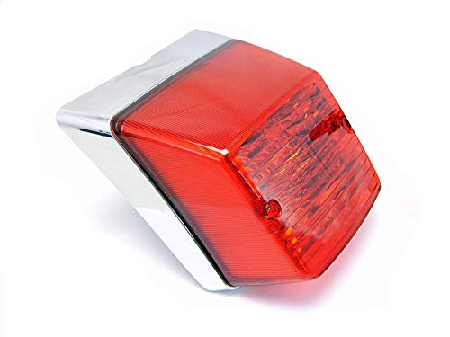 Luz trasera de alta calidad, diseño retro, para Vespa PX 125/150/200, cromo.