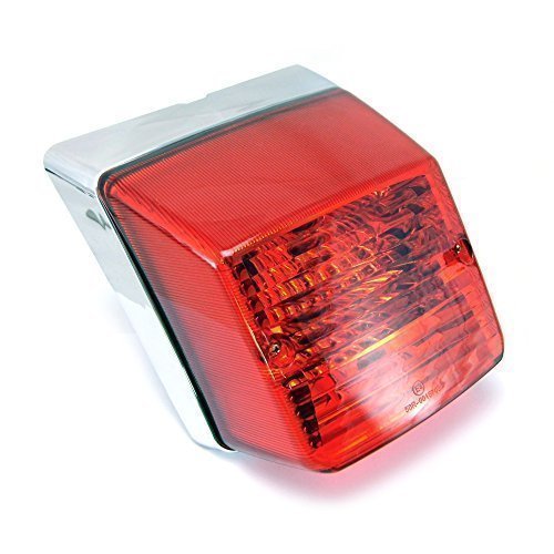 Luz trasera de alta calidad, diseño retro, para Vespa PX 125/150/200, cromo.