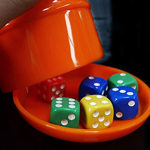 Lvcky Juego de Dados punteados de 50Pcs 6 Dices Dados con Bolsas de Terciopelo Bar KTV Favor de Fiesta Color Surtido 16mm Color Mezclado Color Color Mezclado