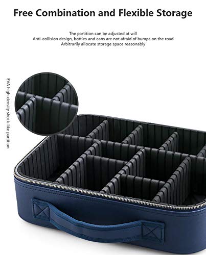 LYN Bolsa De Maquillaje, Neceser Portátil para Viajar, para Mujeres Y Niñas, Bolsa De Aseo,Portacepillos Cosmético Grande,Bolsa De Almacenamiento De Cosméticos Rojo Neto,C