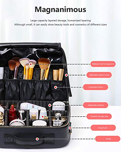 LYN Bolsa De Maquillaje, Neceser Portátil para Viajar, para Mujeres Y Niñas, Bolsa De Aseo,Portacepillos Cosmético Grande,Bolsa De Almacenamiento De Cosméticos Rojo Neto,C