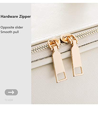 LYN Bolsa De Maquillaje, Neceser Portátil para Viajar, para Mujeres Y Niñas, Bolsa De Aseo,Portacepillos Cosmético Grande,Bolsa De Almacenamiento De Cosméticos Rojo Neto,C