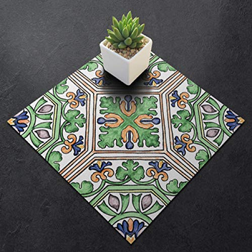 LZYMLG Moda autoadhesiva Pvc azulejos de cerámica pegatinas impermeable papel pintado arte diagonal piso pegatinas casa decoración murales calcomanía FK07