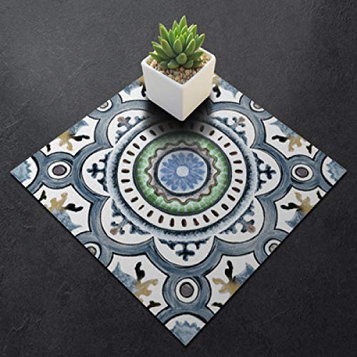 LZYMLG Moda autoadhesiva Pvc azulejos de cerámica pegatinas impermeable papel pintado arte diagonal piso pegatinas casa decoración murales calcomanía FK07