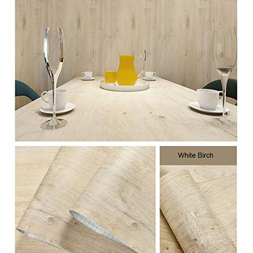 LZYMLG  Papel pintado autoadhesivo de PVC Rollo Armario Gabinete Puerta Muebles Imitación Madera Pegatinas Impermeable Etiqueta de la pared Cartel MW-26