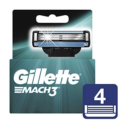 Mach3 Gillette Afeitadora - 4 Recambios, Empaque puede variar