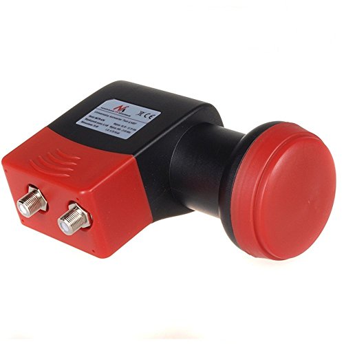 Maclean MCTV-670 - Convertidor de señal satélite LNB 2 Salidas Twin High Gain (0,1 dB, Compatible con televisión en Alta definición) 3D Full HD